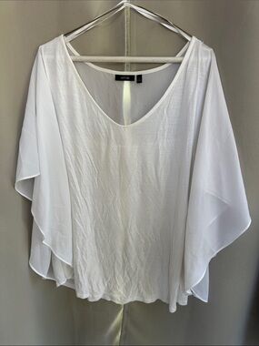 Apt. 9 White Flutter-Sleeve V-Neck Blouse